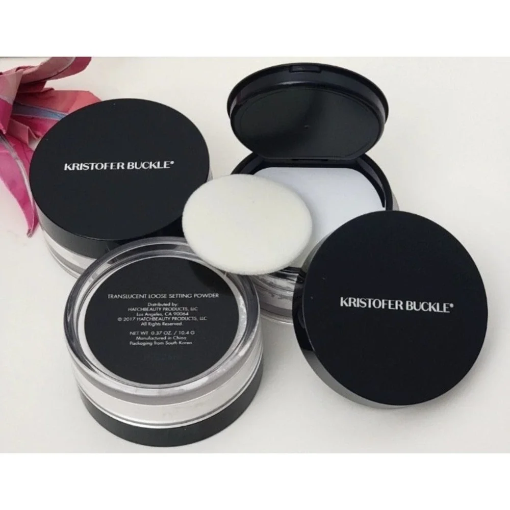 Lot of 3 Kristopher Buckle Translucent Loose Setting Powder 0.37 oz. New No Box